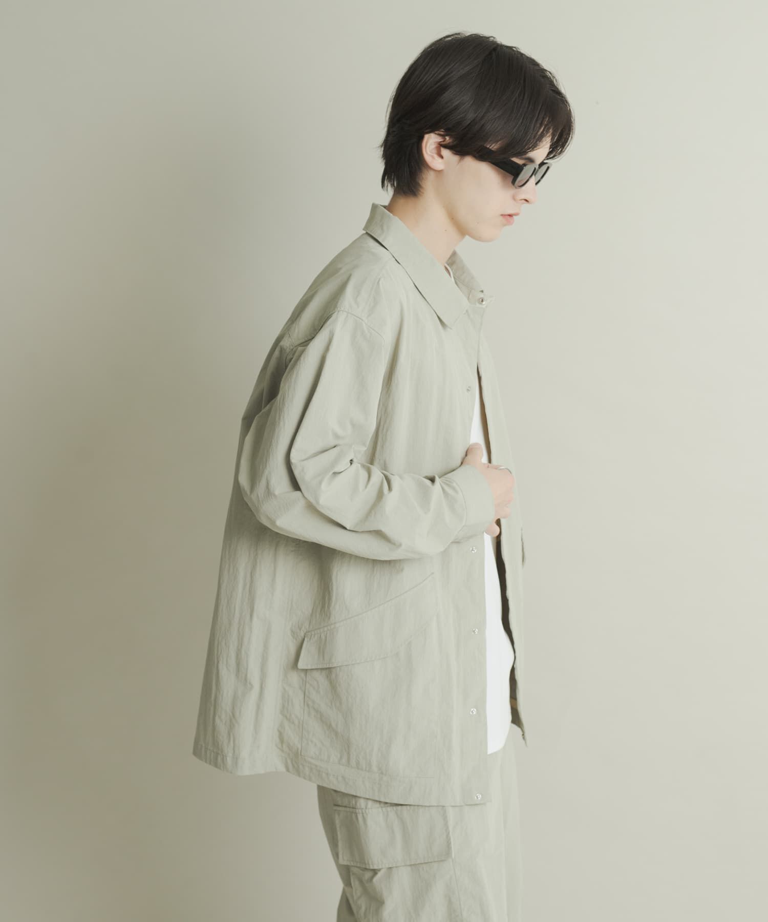 SENSE OF PLACE by URBAN RESEARCH「ユーティリティーロングスリーブシャツジャケット」|その他|ライトベージュ