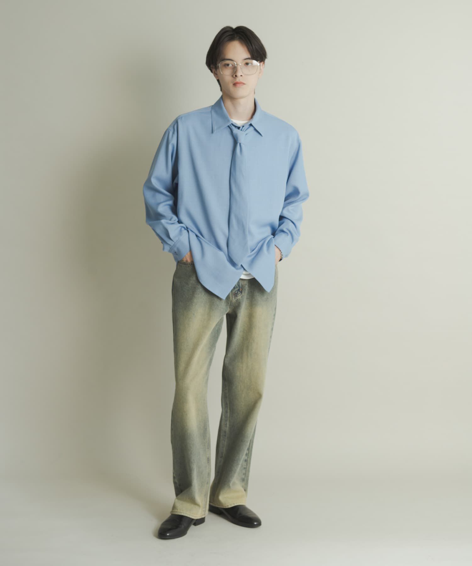 SENSE OF PLACE by URBAN RESEARCH「『WEB限定』ハードウォッシュデニムワイドパンツ」|デニム|