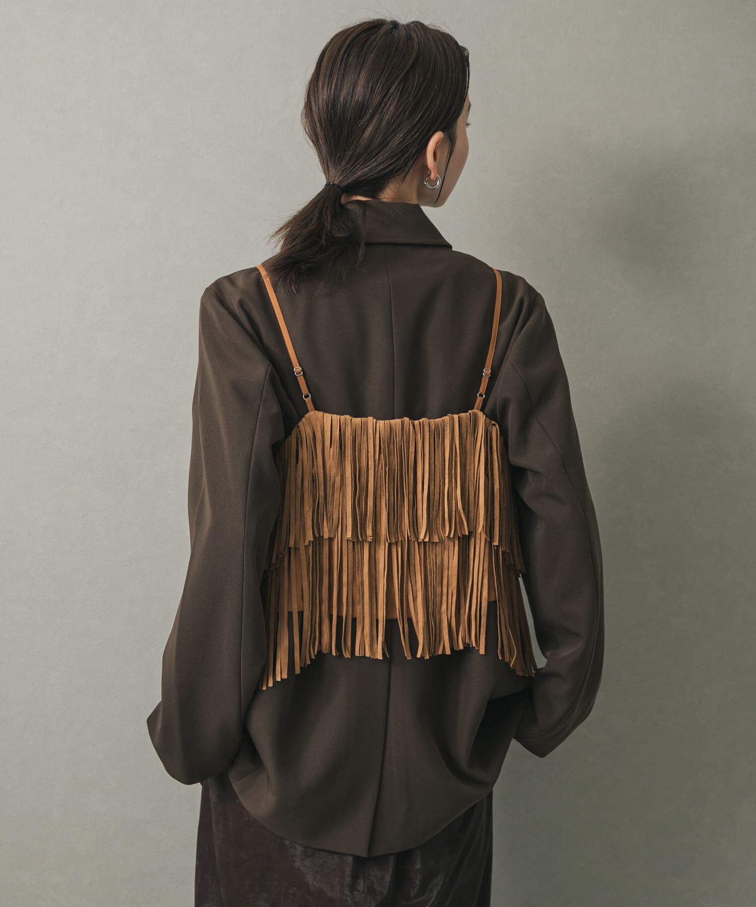 SENSE OF PLACE by URBAN RESEARCH「FSフリンジキャミトップ」|キャミソール|