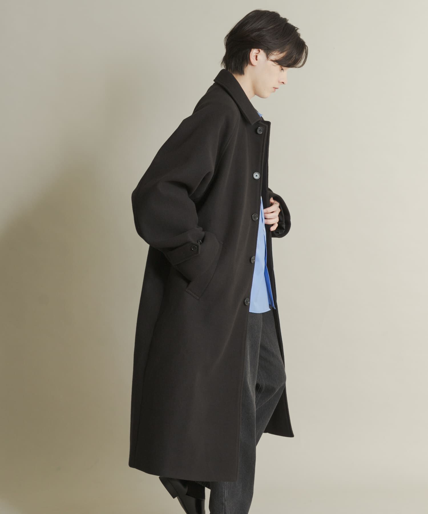 SENSE OF PLACE by URBAN RESEARCH「『ユニセックス』バルマカーンルーズコート」|ノーカラーコート|