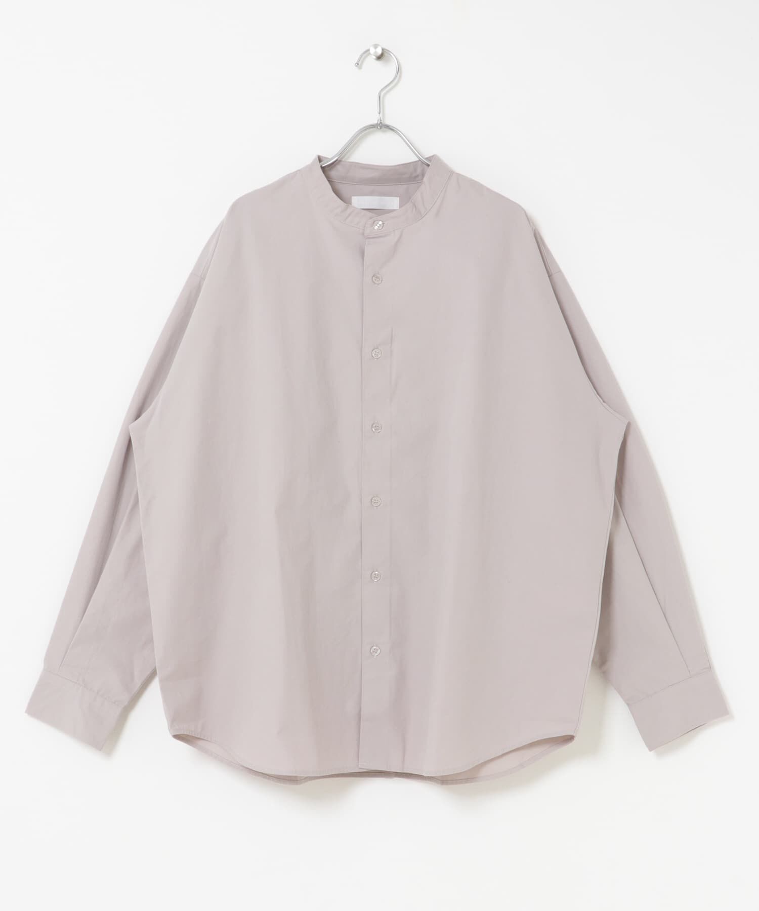 SENSE OF PLACE by URBAN RESEARCH「ピーチブロードバンドカラーロングスリーブシャツ」|シャツ・ブラウス|ライトグレー