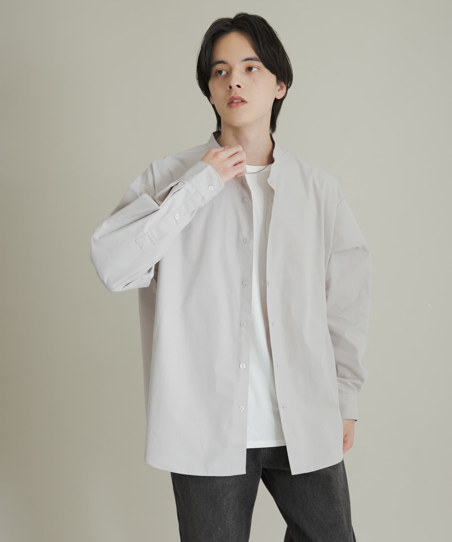 SENSE OF PLACE by URBAN RESEARCH「ピーチブロードバンドカラーロングスリーブシャツ」|シャツ・ブラウス|