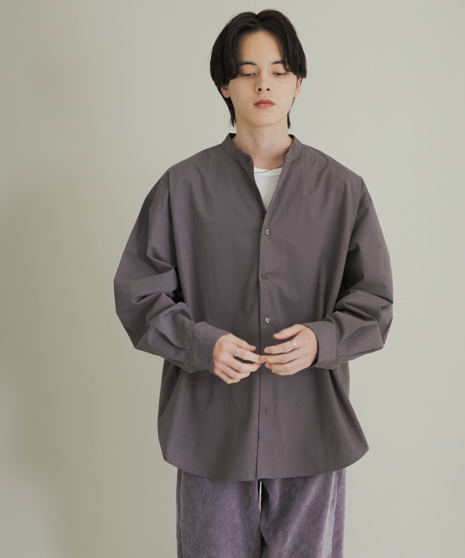 SENSE OF PLACE by URBAN RESEARCH「ピーチブロードバンドカラーロングスリーブシャツ」|シャツ・ブラウス|