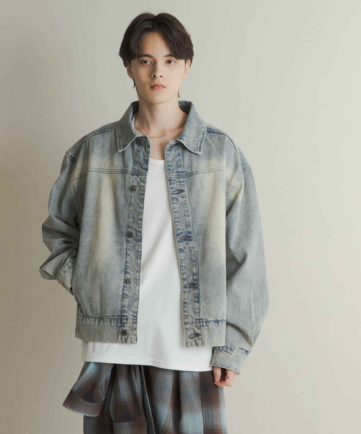 SENSE OF PLACE by URBAN RESEARCH「ツイストデニムブルゾン」|デニムジャケット|