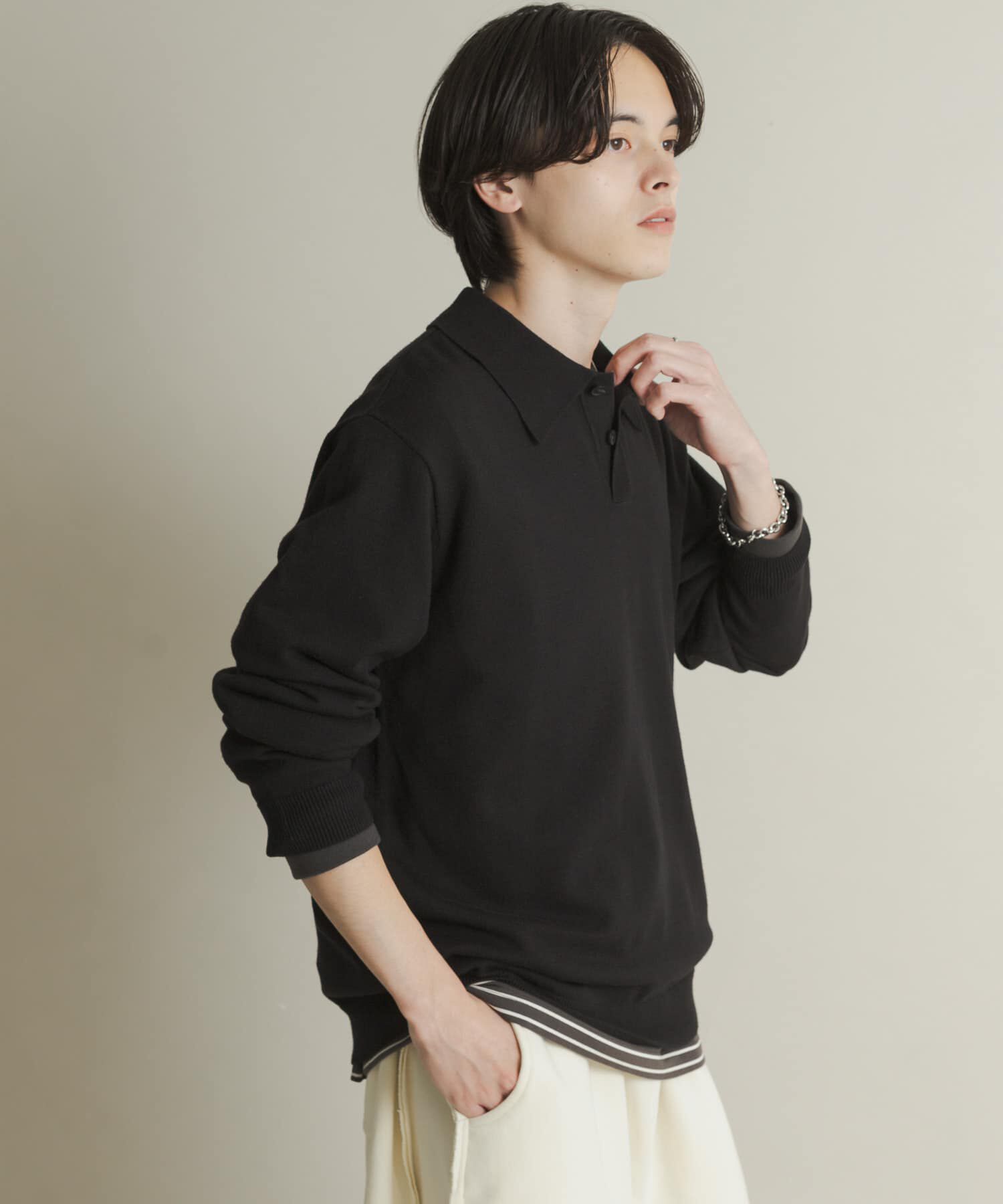 SENSE OF PLACE by URBAN RESEARCH「『一部WEB限定カラー』『洗濯可/毛玉防止』ストレッチニットポロシャツ」|ニット・セーター|