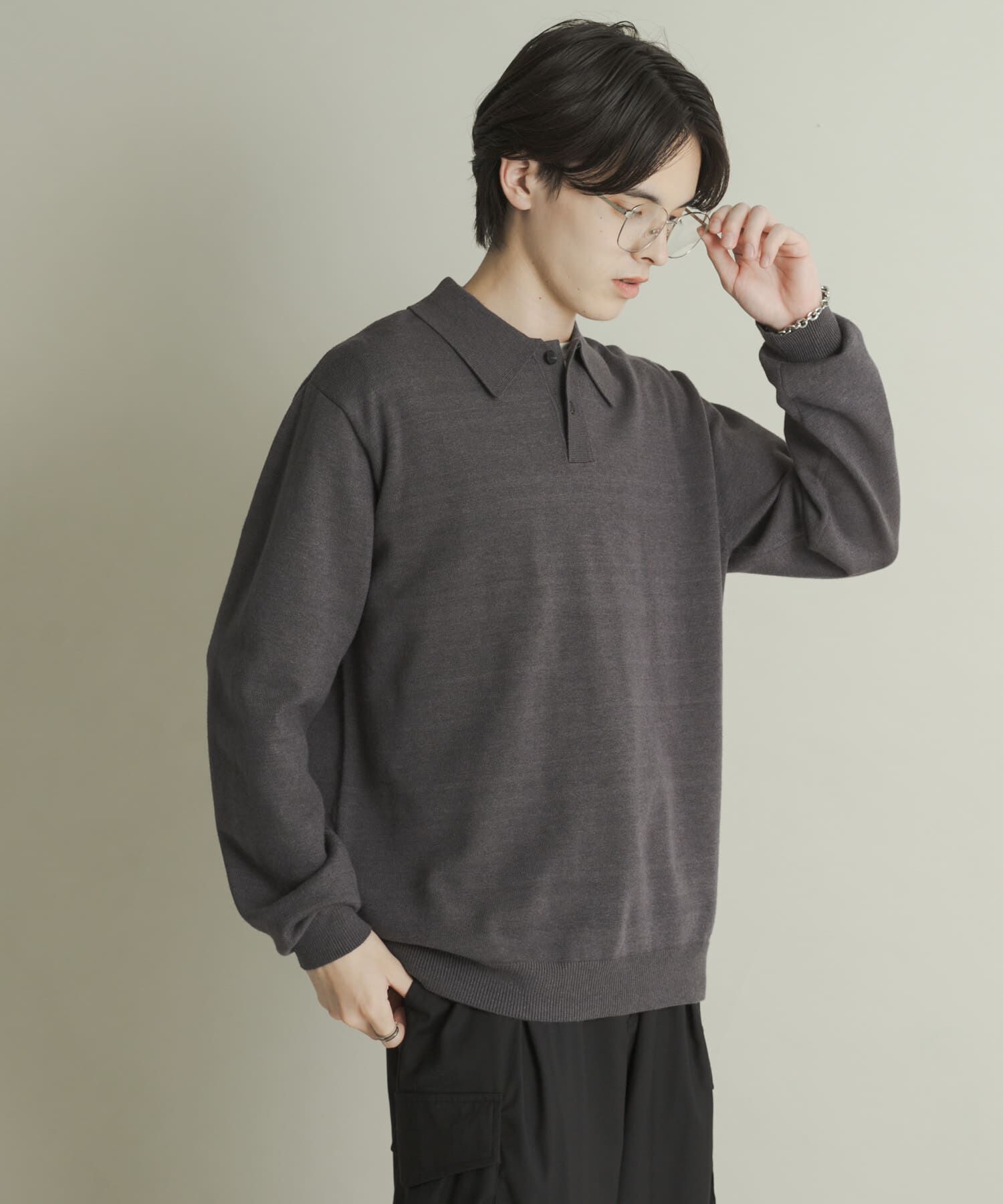 SENSE OF PLACE by URBAN RESEARCH「『一部WEB限定カラー』『洗濯可/毛玉防止』ストレッチニットポロシャツ」|ニット・セーター|