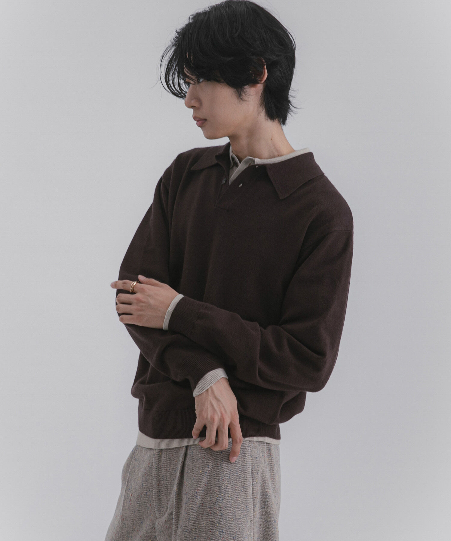 SENSE OF PLACE by URBAN RESEARCH「『一部WEB限定カラー』『洗濯可/毛玉防止』ストレッチニットポロシャツ」|ニット・セーター|