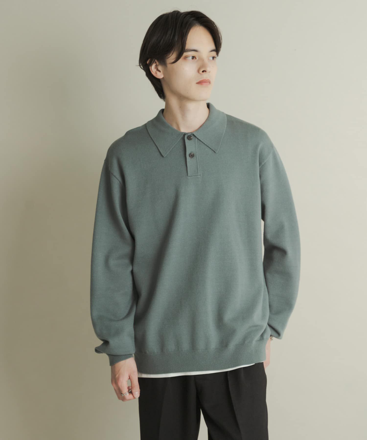 SENSE OF PLACE by URBAN RESEARCH「『一部WEB限定カラー』『洗濯可/毛玉防止』ストレッチニットポロシャツ」|ニット・セーター|