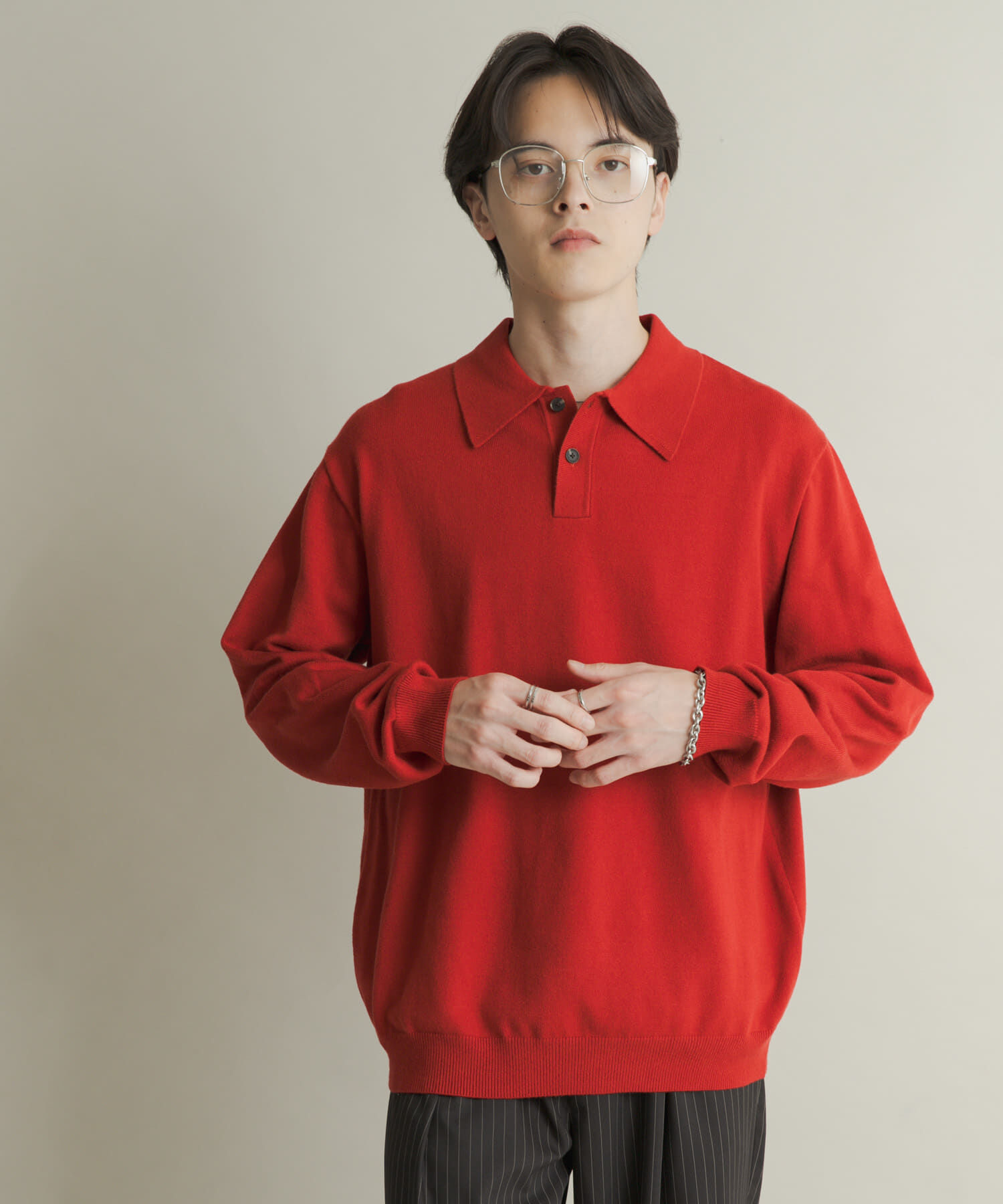 SENSE OF PLACE by URBAN RESEARCH「『一部WEB限定カラー』『洗濯可/毛玉防止』ストレッチニットポロシャツ」|ニット・セーター|