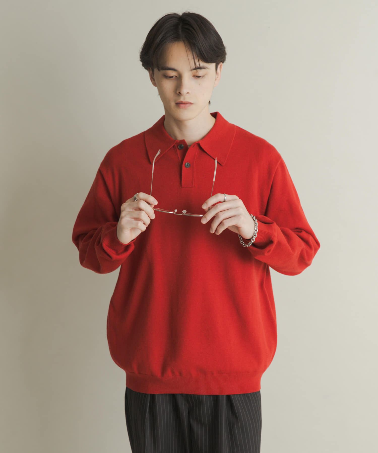 SENSE OF PLACE by URBAN RESEARCH「『一部WEB限定カラー』『洗濯可/毛玉防止』ストレッチニットポロシャツ」|ニット・セーター|