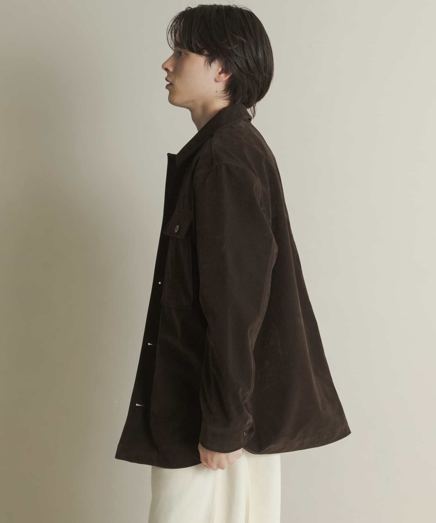 SENSE OF PLACE by URBAN RESEARCH「F/Sジャケット」|ノーカラーコート|