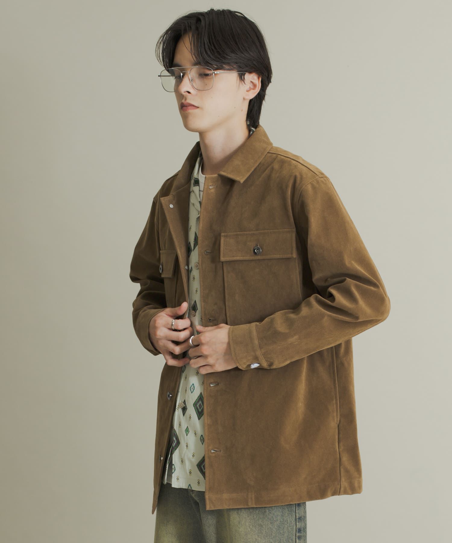 SENSE OF PLACE by URBAN RESEARCH「F/Sジャケット」|ノーカラーコート|