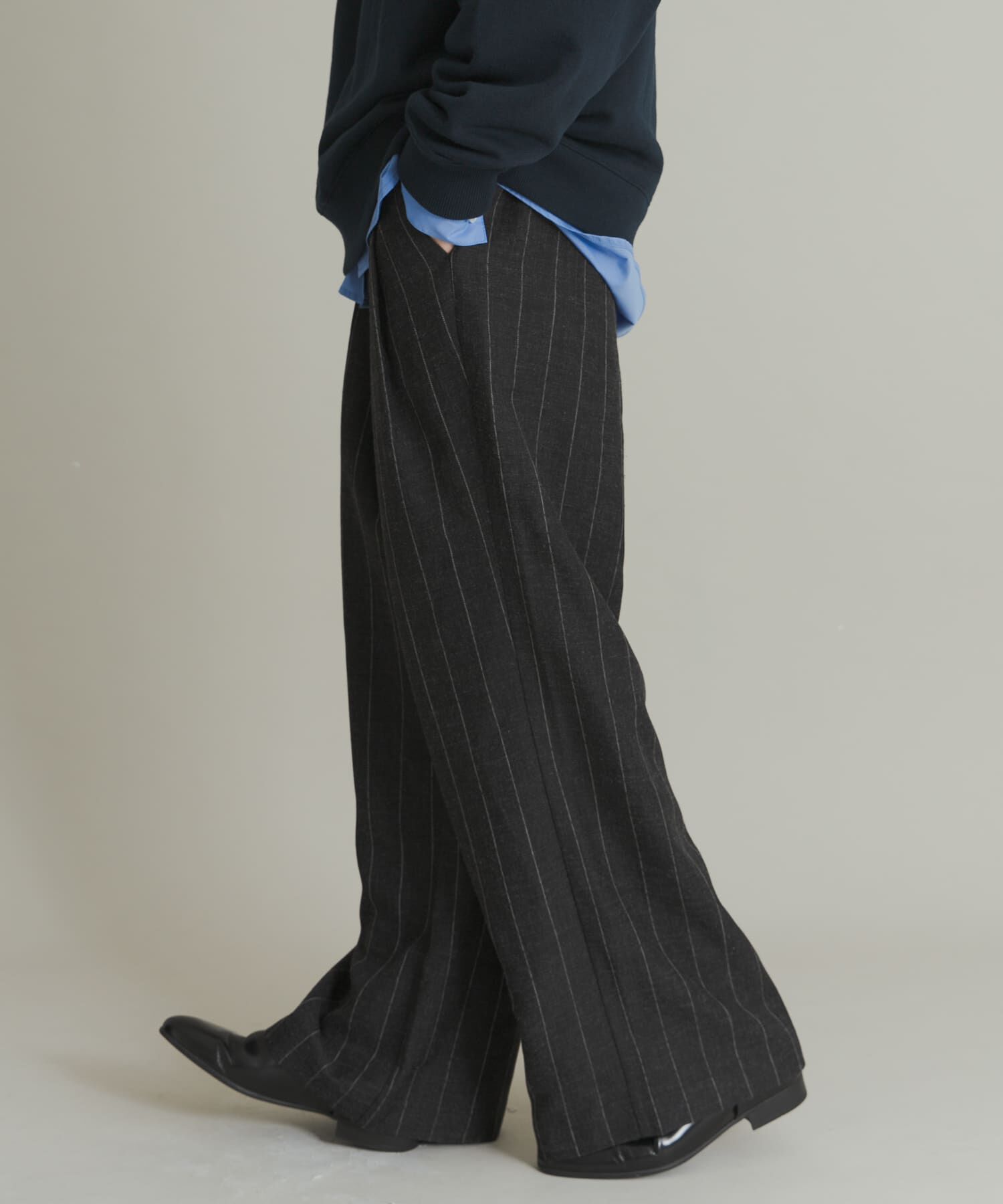 SENSE OF PLACE by URBAN RESEARCH「ウールタッチストライプワイドフレアパンツ」|その他|
