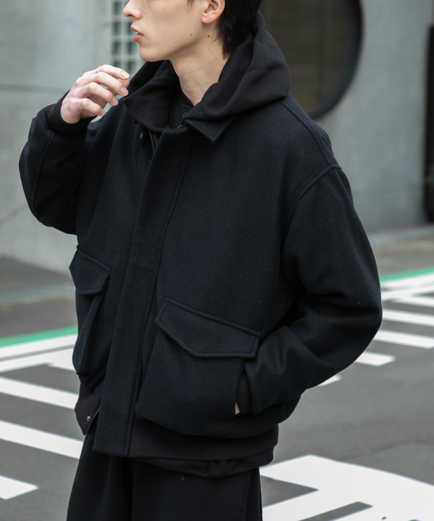 SENSE OF PLACE by URBAN RESEARCH「『UR TECH』カットメルトンブルゾン」|ブルゾン・スタジャン|