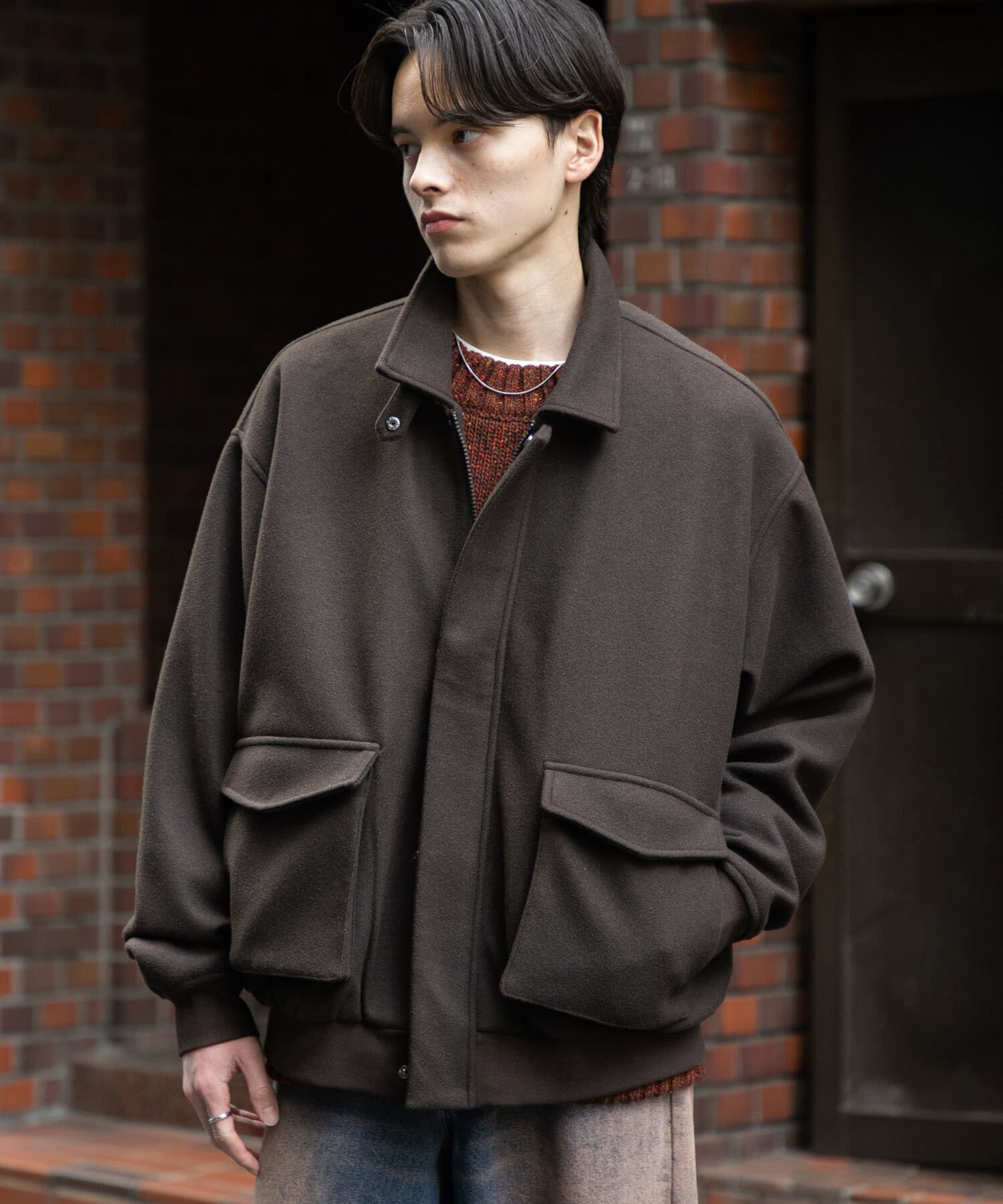 SENSE OF PLACE by URBAN RESEARCH「『UR TECH』カットメルトンブルゾン」|ブルゾン・スタジャン|