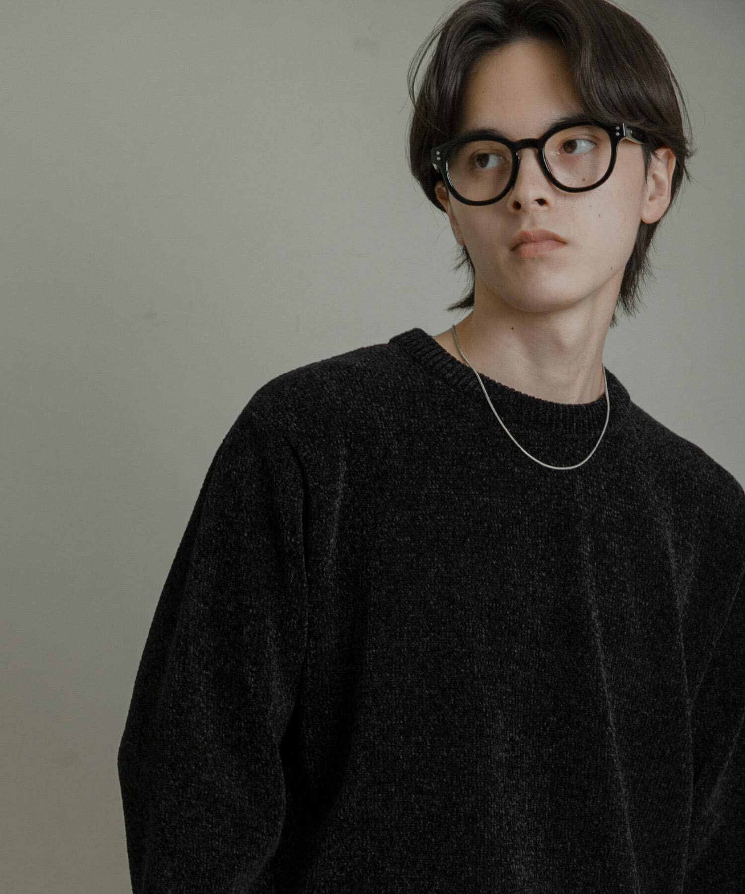 SENSE OF PLACE by URBAN RESEARCH「『洗濯可』モールニットプルオーバー」|ニット・セーター|ブラック