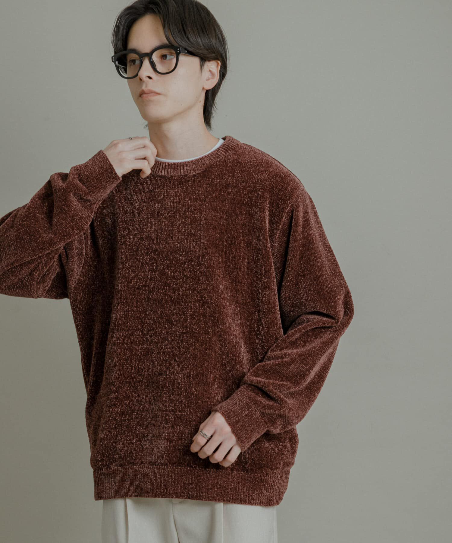 SENSE OF PLACE by URBAN RESEARCH「『洗濯可』モールニットプルオーバー」|ニット・セーター|