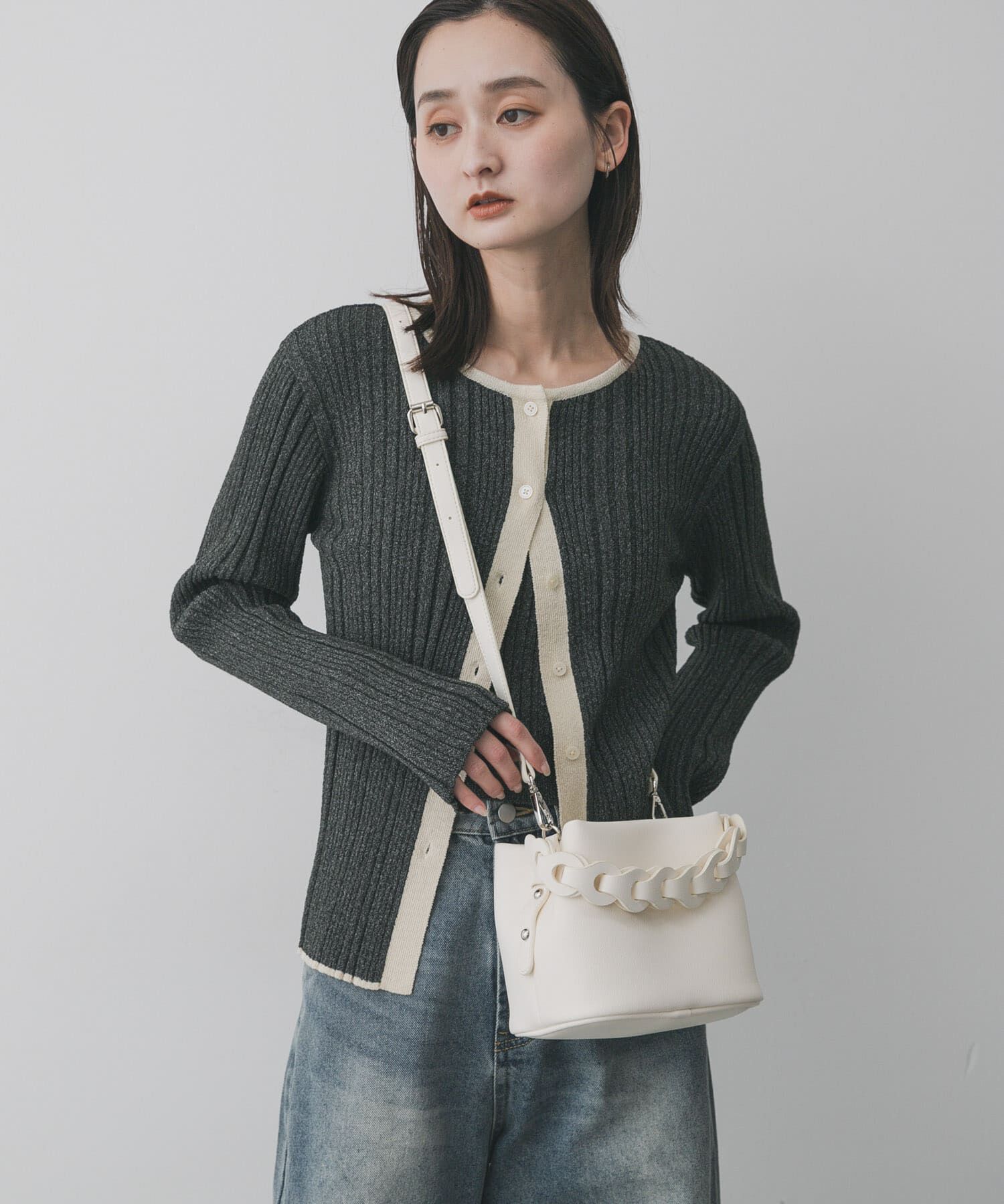 SENSE OF PLACE by URBAN RESEARCH「チェーンハンドルパフバッグ」|ショルダー・メッセンジャー|