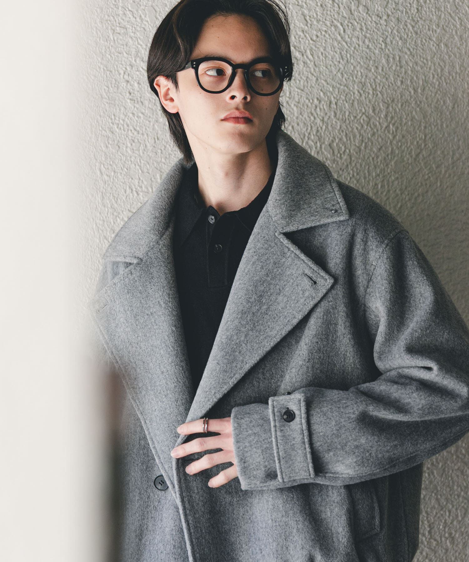 SENSE OF PLACE by URBAN RESEARCH「シャギーダブルスタンドブルゾン」|ブルゾン・スタジャン|グレー