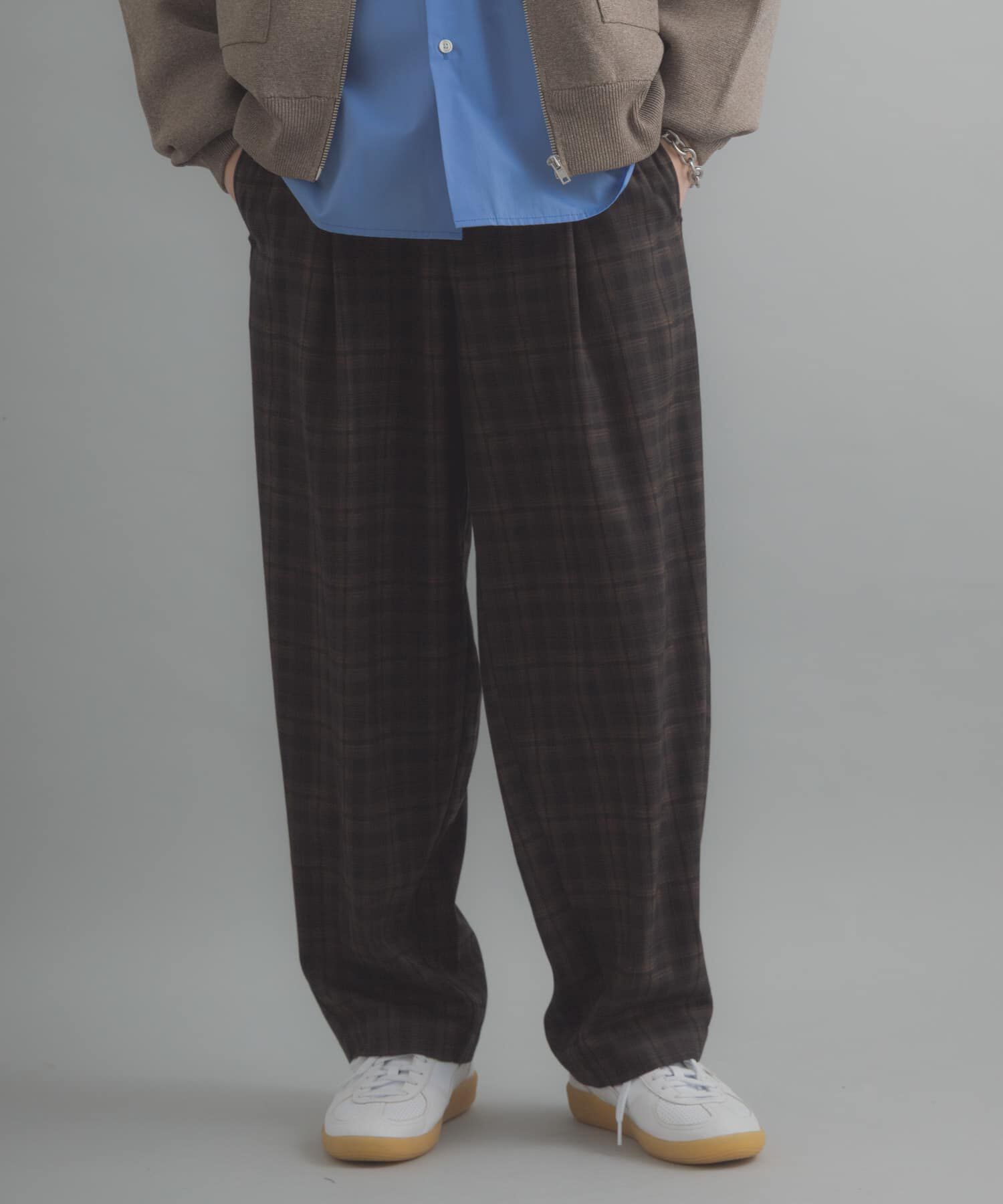 SENSE OF PLACE by URBAN RESEARCH「チェックバレルレッグワイドパンツ」|その他|