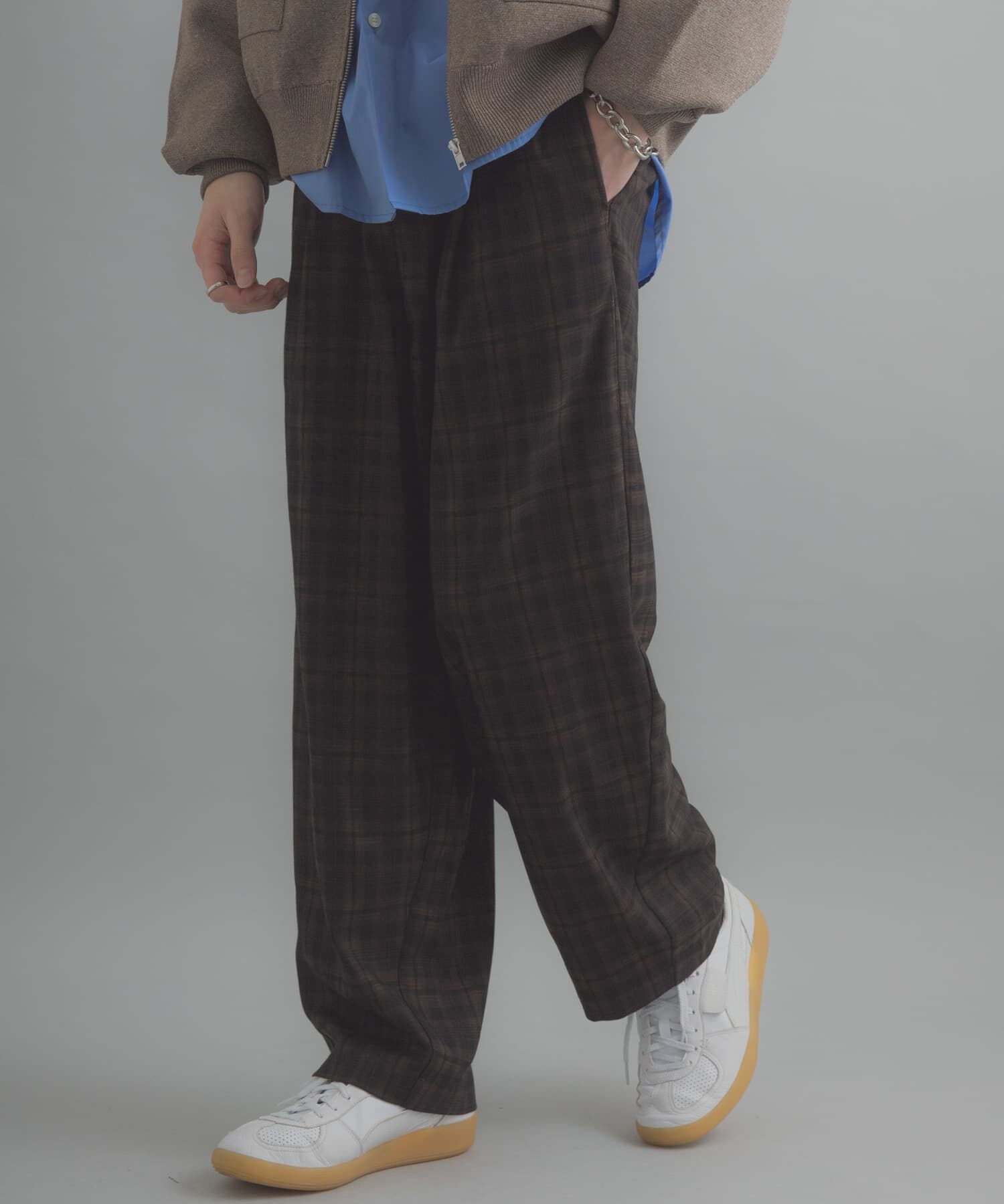 SENSE OF PLACE by URBAN RESEARCH「チェックバレルレッグワイドパンツ」|その他|