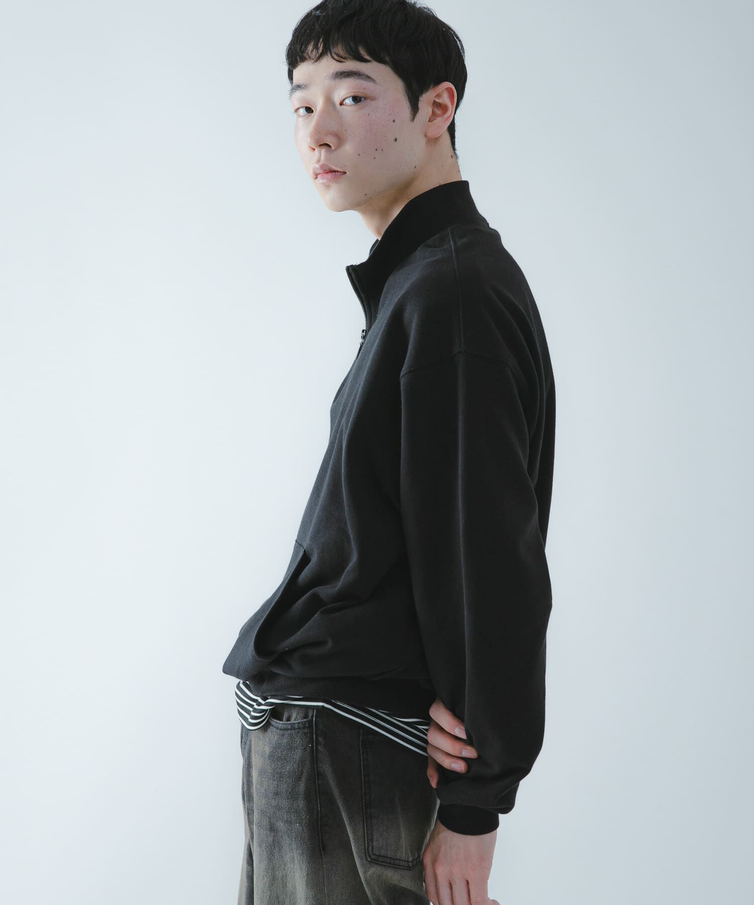 SENSE OF PLACE by URBAN RESEARCH「『洗濯可/撥水/防花粉』SKINProofハーフジップスウェット」|スウェット・ジャージ|