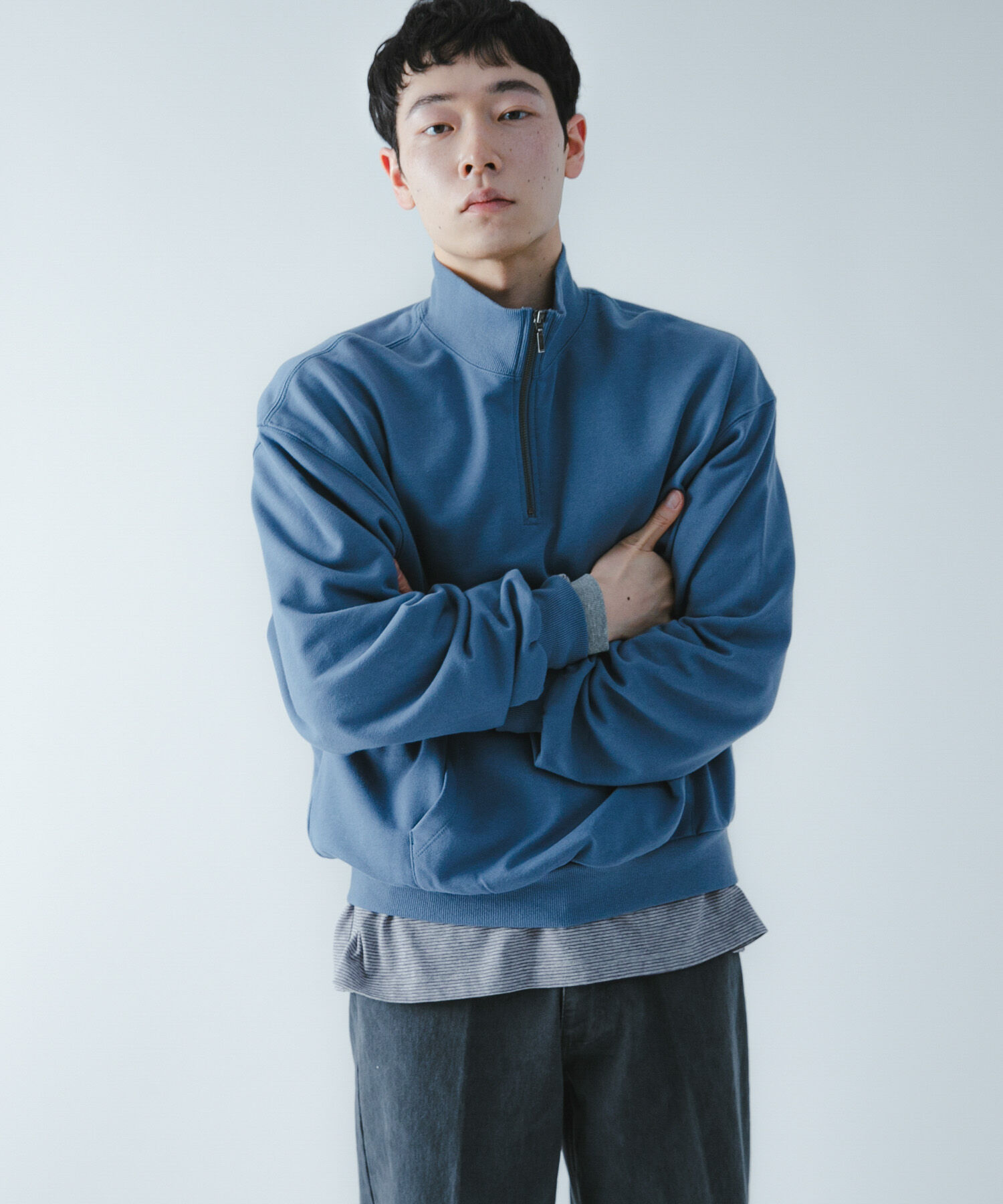 SENSE OF PLACE by URBAN RESEARCH「『洗濯可/撥水/防花粉』SKINProofハーフジップスウェット」|スウェット・ジャージ|