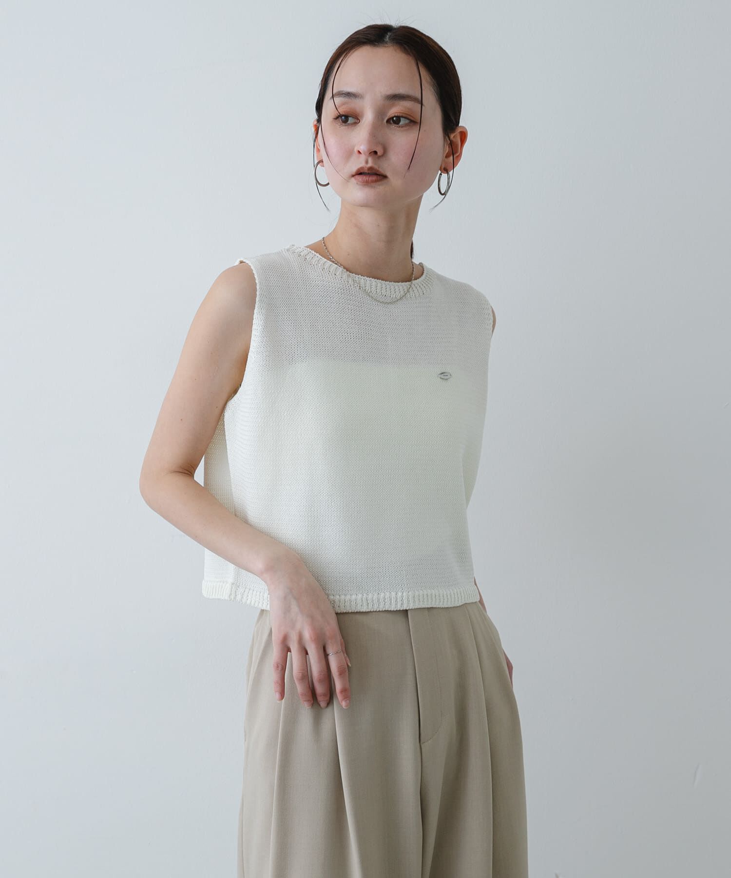 SENSE OF PLACE by URBAN RESEARCH「『洗濯可』リネンタッチクロップドセーター」|ニット・セーター|