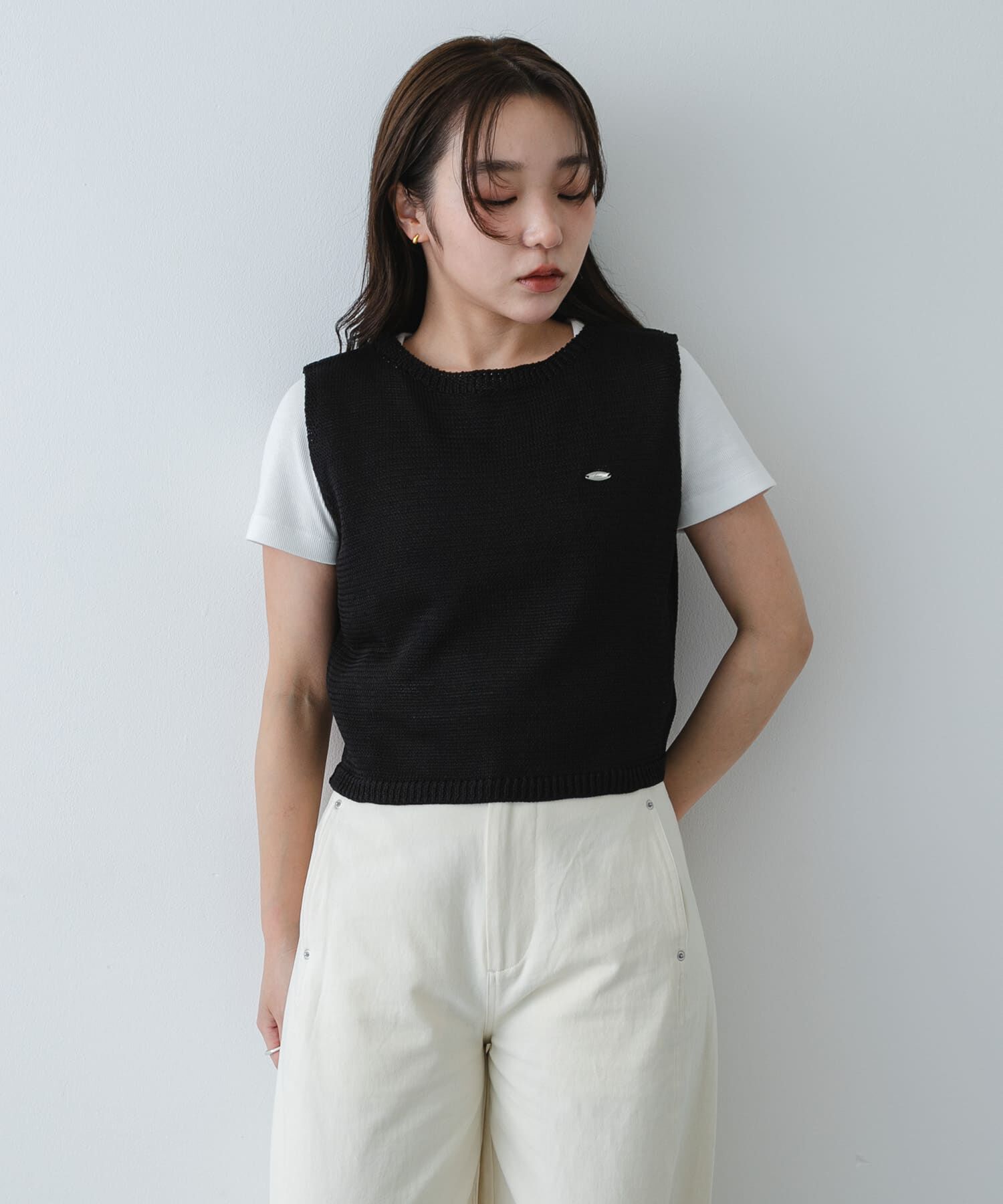 SENSE OF PLACE by URBAN RESEARCH「『洗濯可』リネンタッチクロップドセーター」|ニット・セーター|