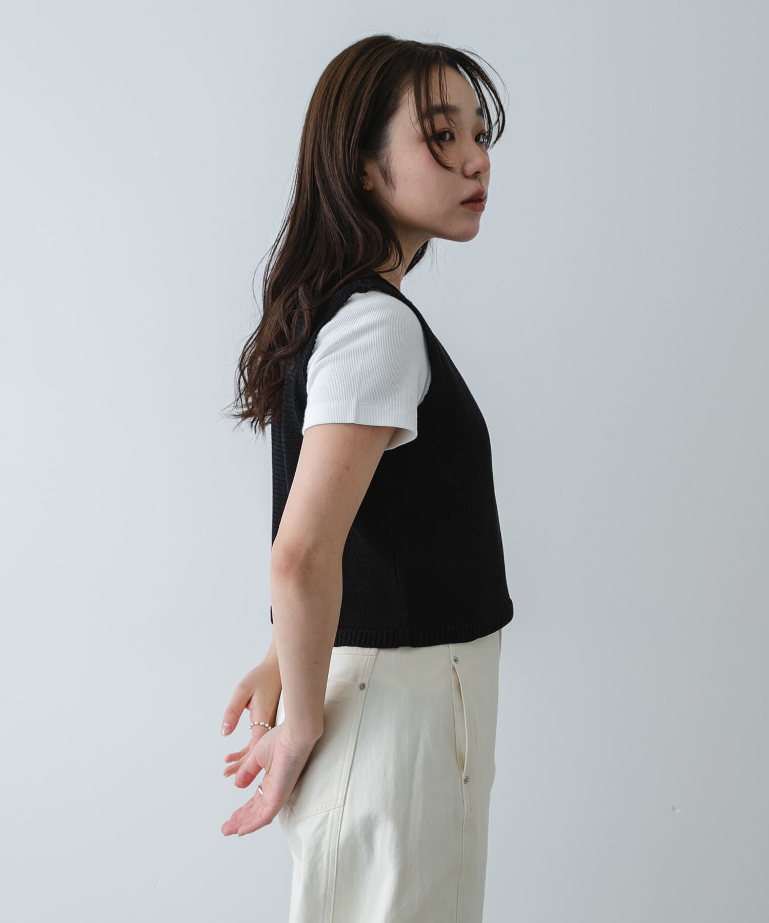 SENSE OF PLACE by URBAN RESEARCH「『洗濯可』リネンタッチクロップドセーター」|ニット・セーター|