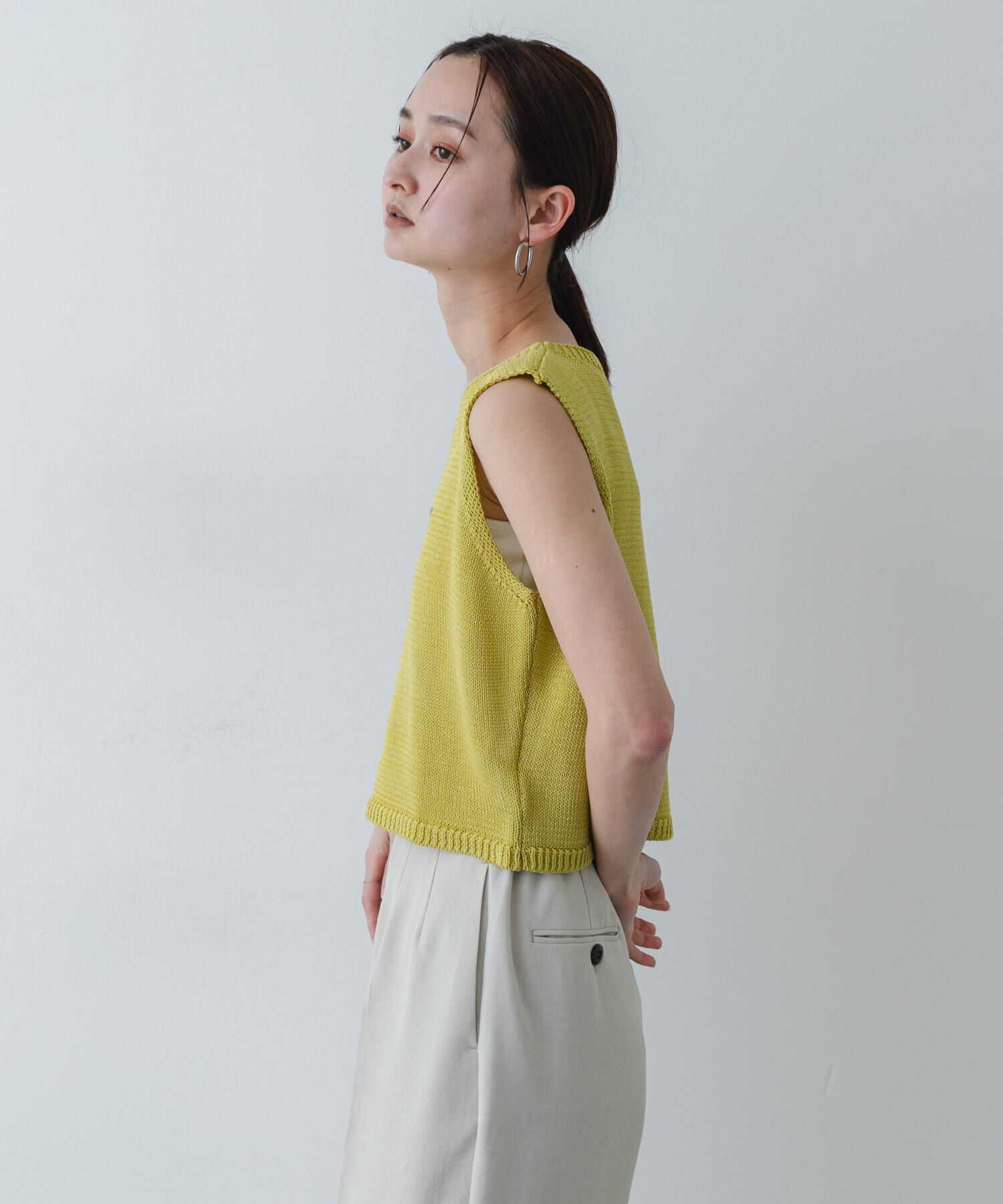 SENSE OF PLACE by URBAN RESEARCH「『洗濯可』リネンタッチクロップドセーター」|ニット・セーター|