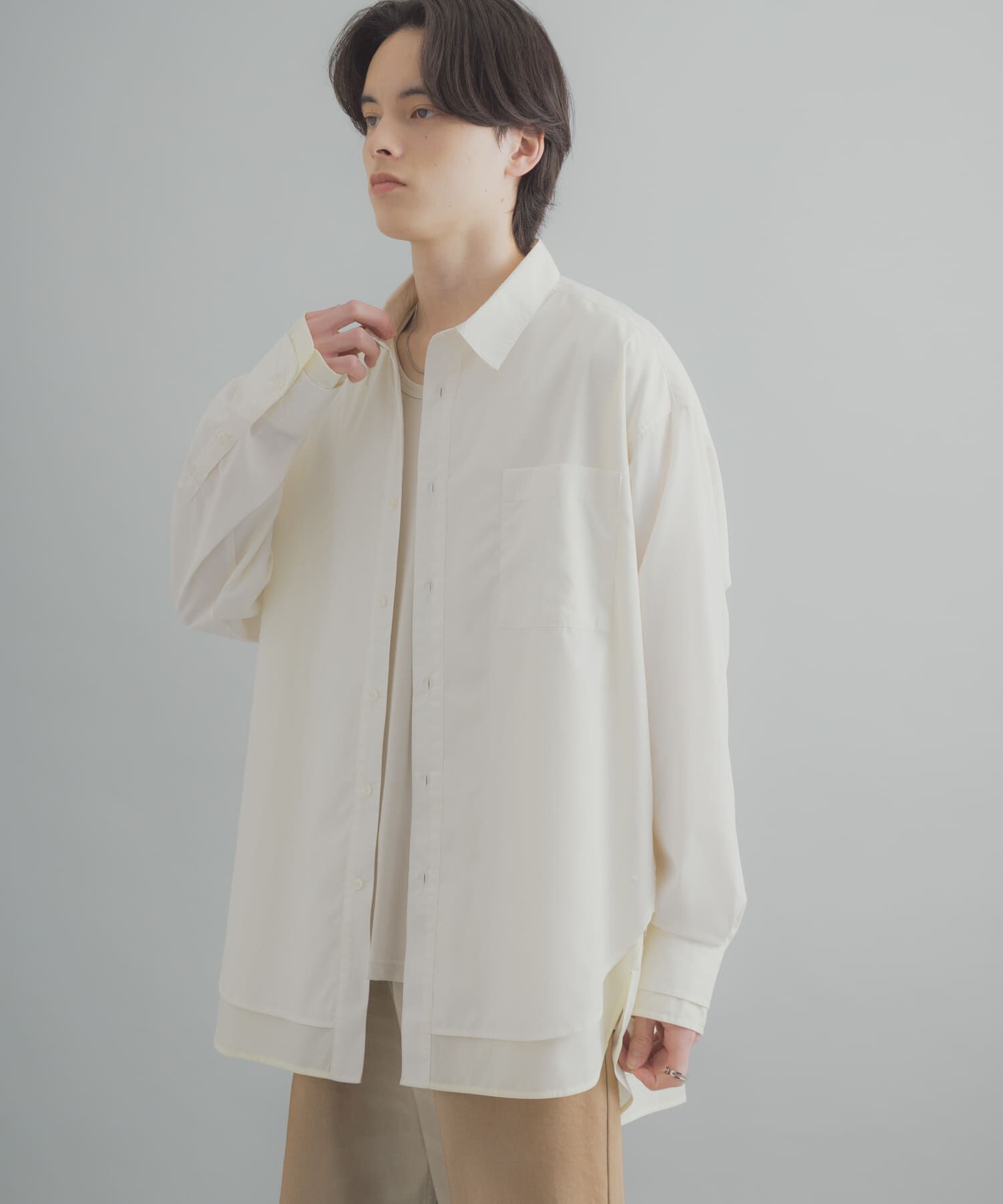 SENSE OF PLACE by URBAN RESEARCH「レイヤードレギュラーカラーシャツ」|シャツ・ブラウス|