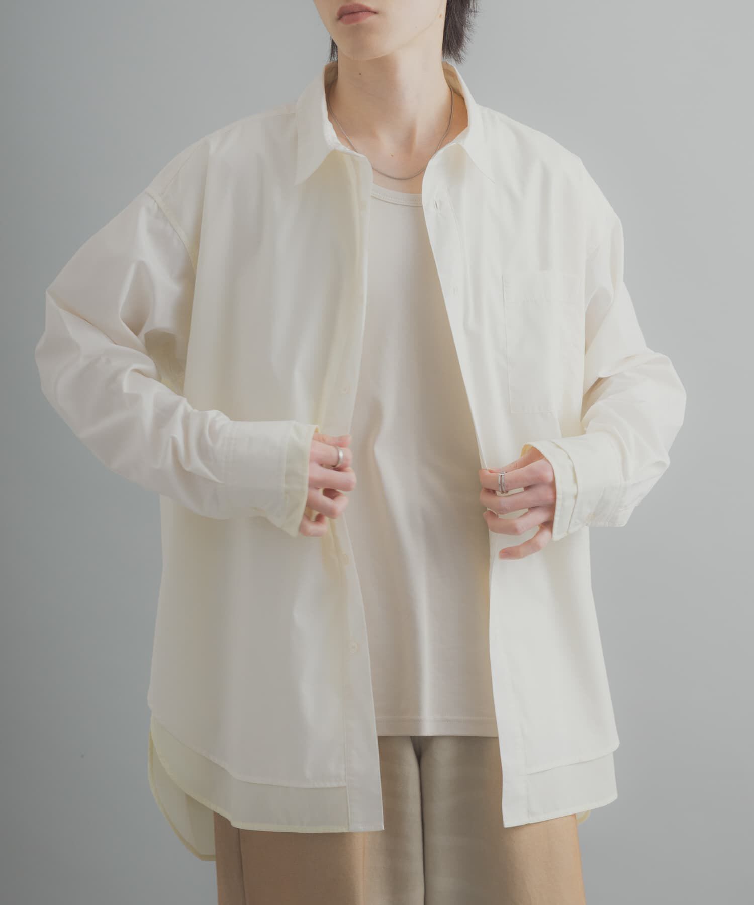 SENSE OF PLACE by URBAN RESEARCH「レイヤードレギュラーカラーシャツ」|シャツ・ブラウス|