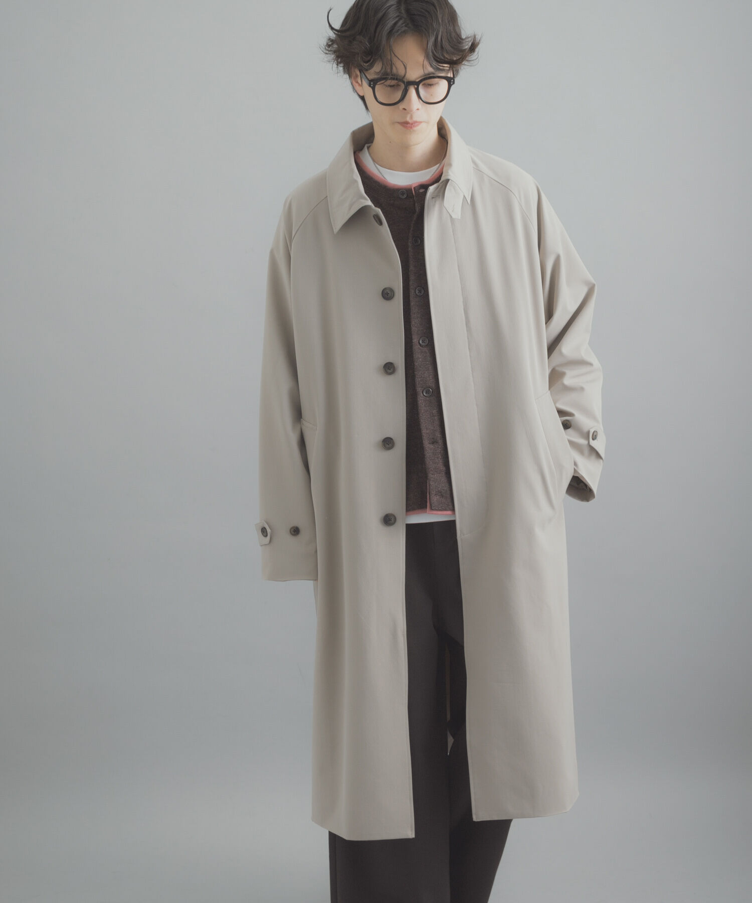 SENSE OF PLACE by URBAN RESEARCH「バルマカーンルーズコート」|ステンカラーコート|ベージュ