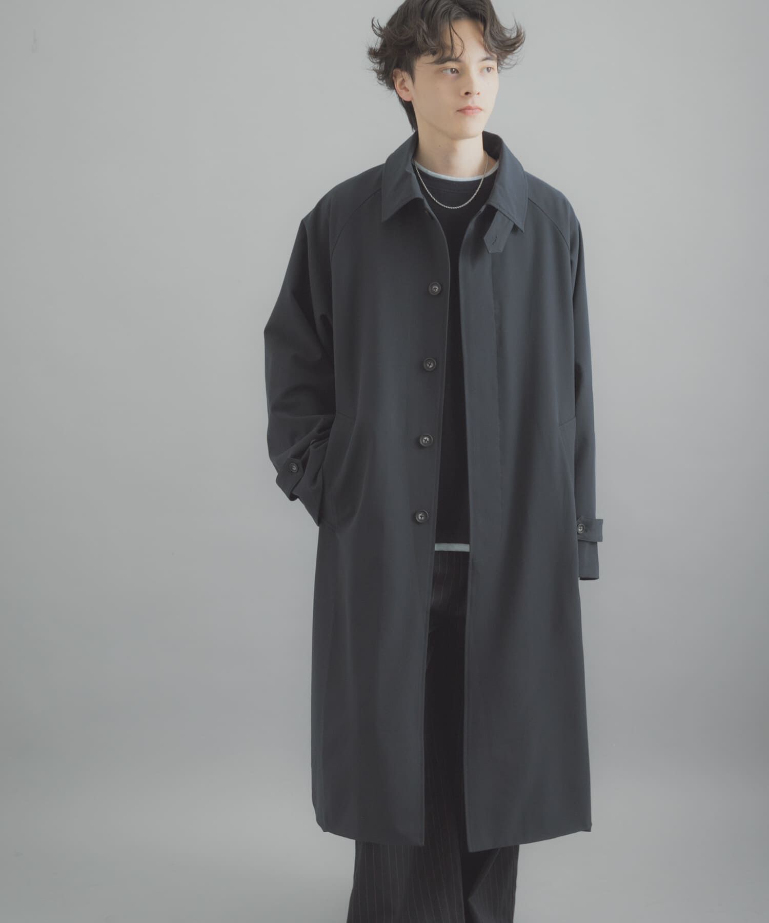 SENSE OF PLACE by URBAN RESEARCH「バルマカーンルーズコート」|ステンカラーコート|