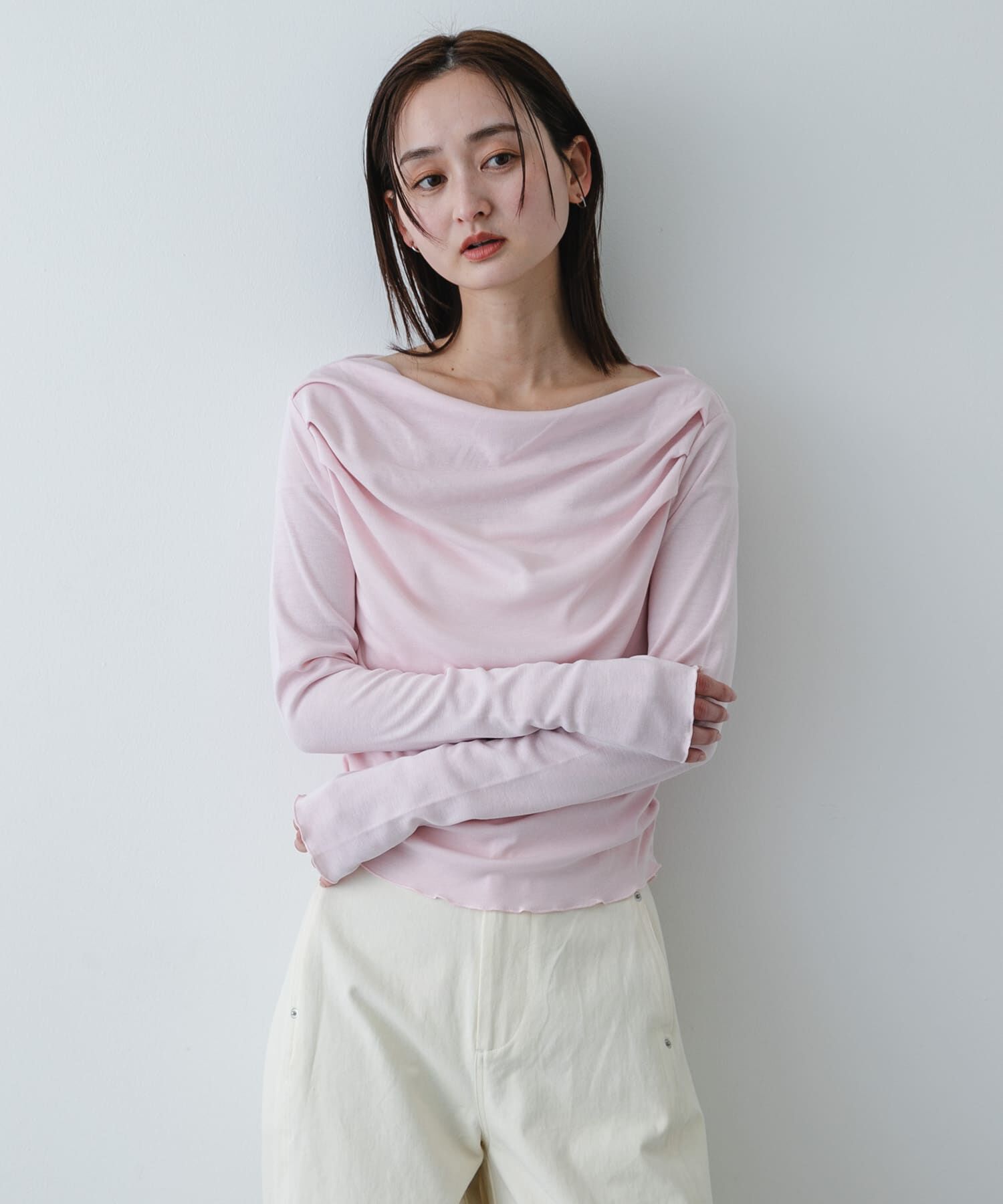 SENSE OF PLACE by URBAN RESEARCH「シアードレープリブトップ」|Tシャツ・カットソー|