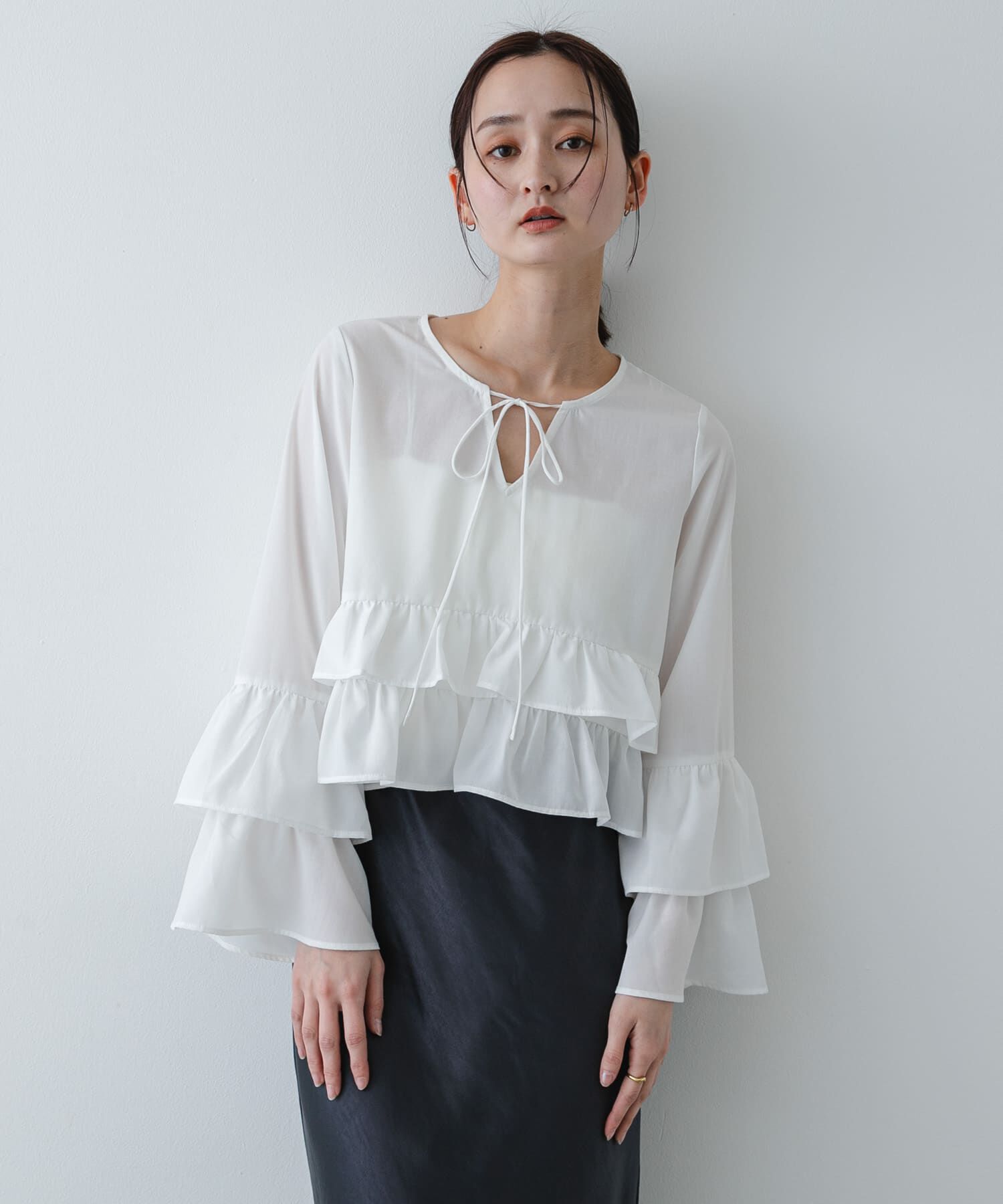 SENSE OF PLACE by URBAN RESEARCH「ダブルフリルブラウス」|シャツ・ブラウス|