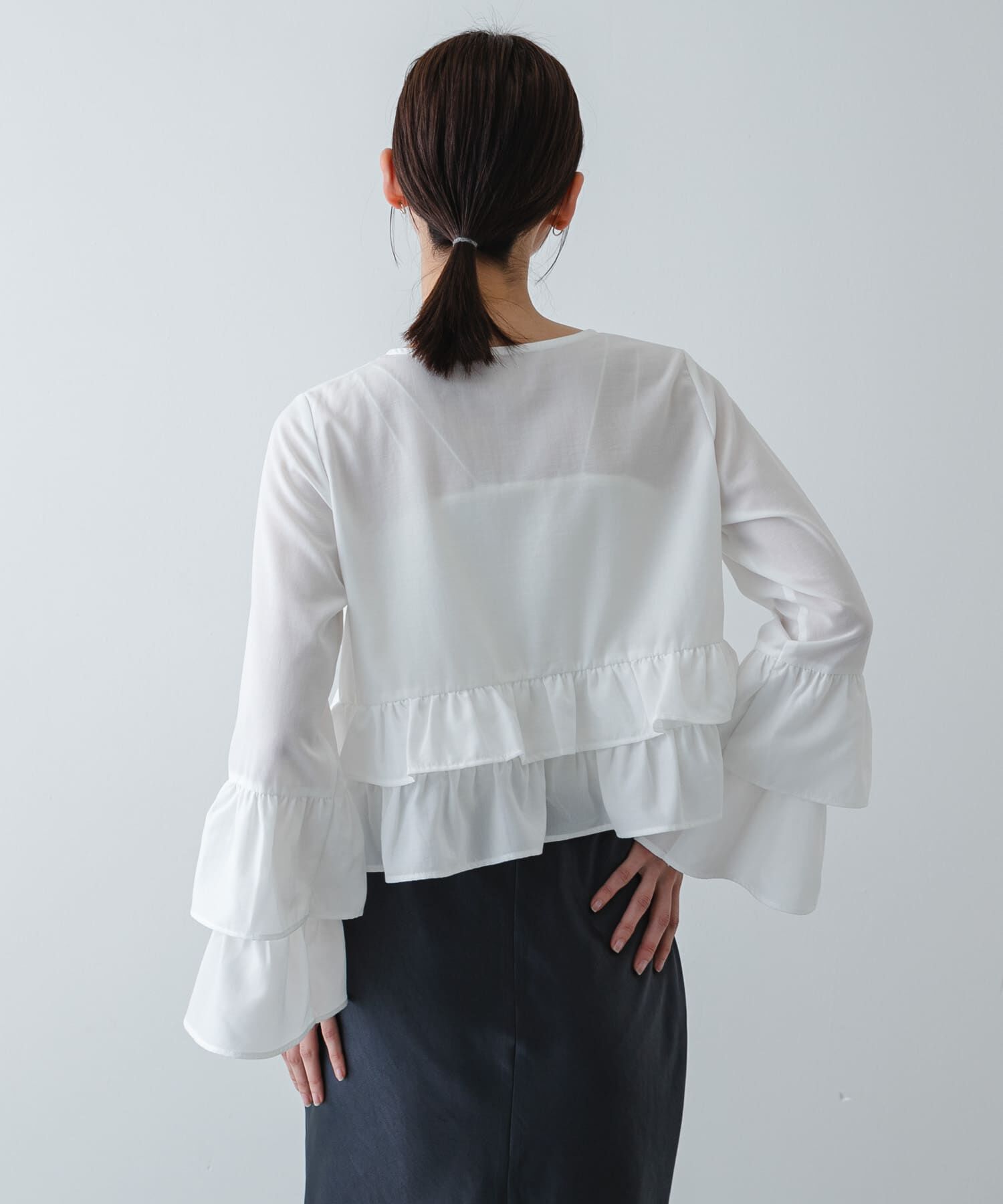 SENSE OF PLACE by URBAN RESEARCH「ダブルフリルブラウス」|シャツ・ブラウス|