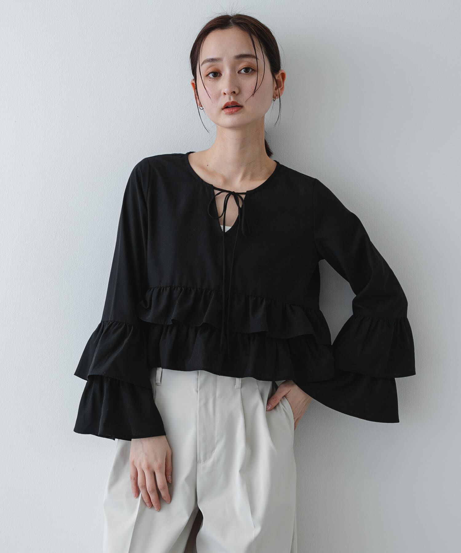 SENSE OF PLACE by URBAN RESEARCH「ダブルフリルブラウス」|シャツ・ブラウス|