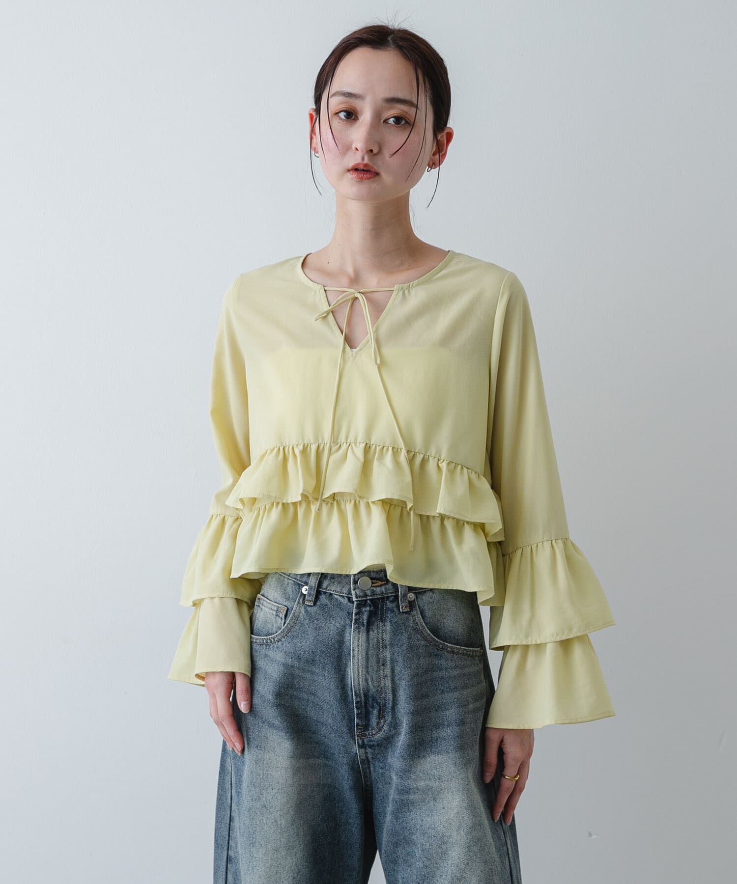 SENSE OF PLACE by URBAN RESEARCH「ダブルフリルブラウス」|シャツ・ブラウス|