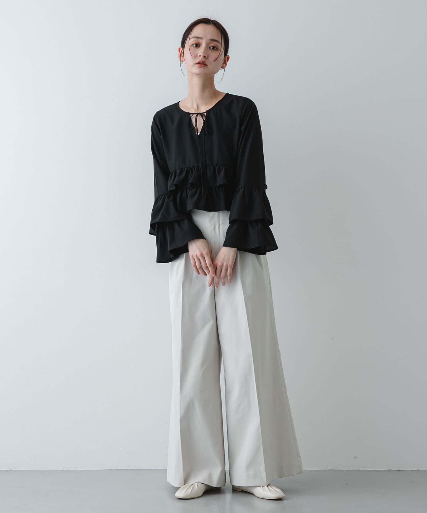 SENSE OF PLACE by URBAN RESEARCH「『抗菌/消臭』ギャザーフラットパンプス」|パンプス|