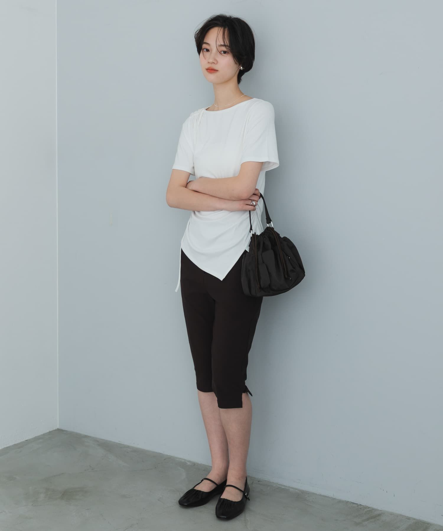 SENSE OF PLACE by URBAN RESEARCH「『抗菌/消臭』ギャザーフラットパンプス」|パンプス|