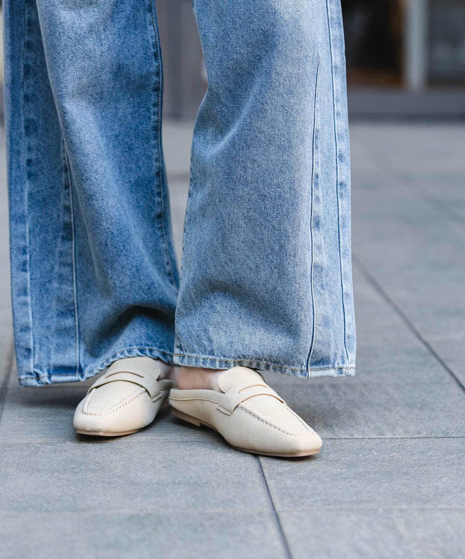 SENSE OF PLACE by URBAN RESEARCH「スクエアトゥローファーミュール」|ローファー|