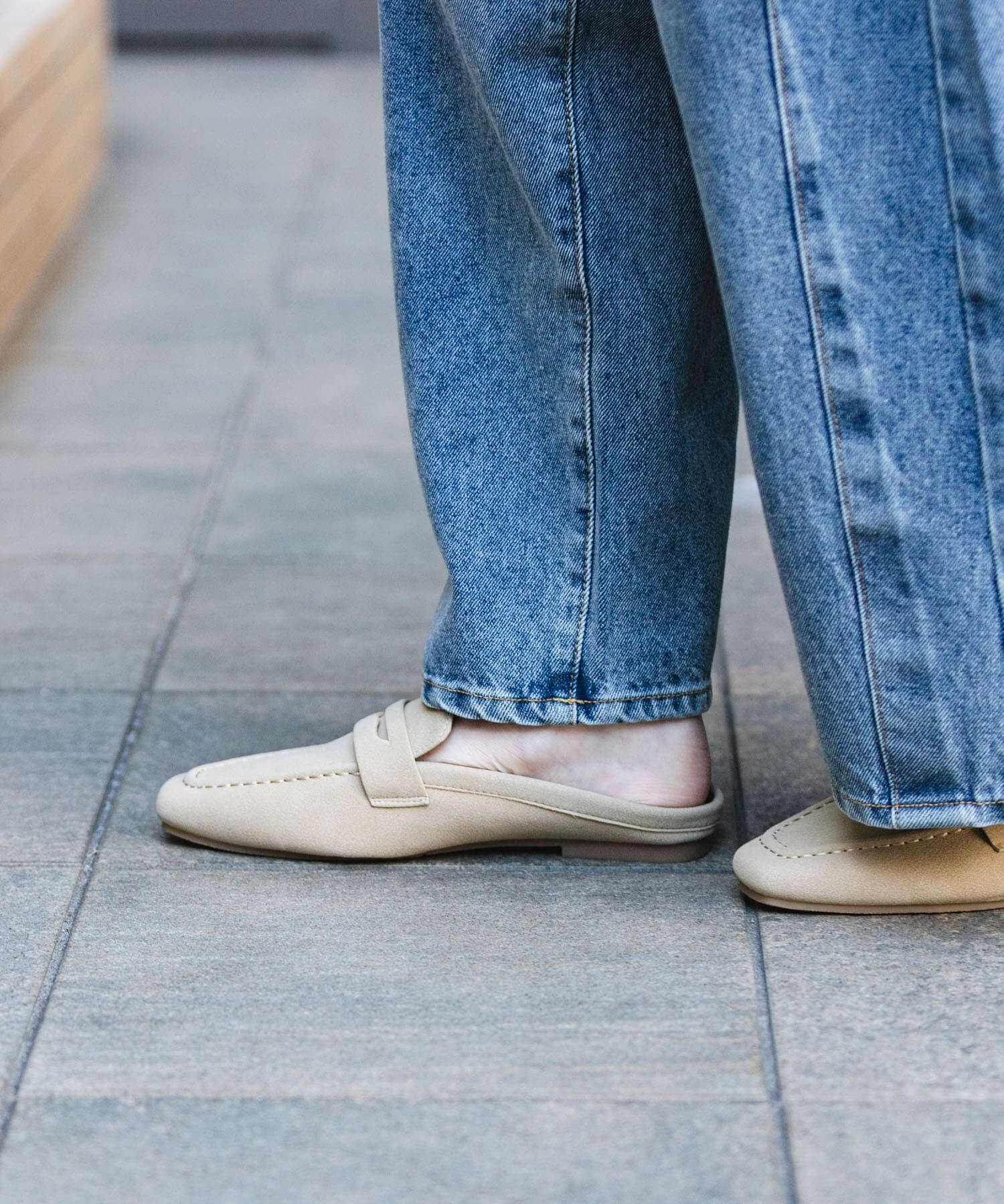 SENSE OF PLACE by URBAN RESEARCH「スクエアトゥローファーミュール」|ローファー|