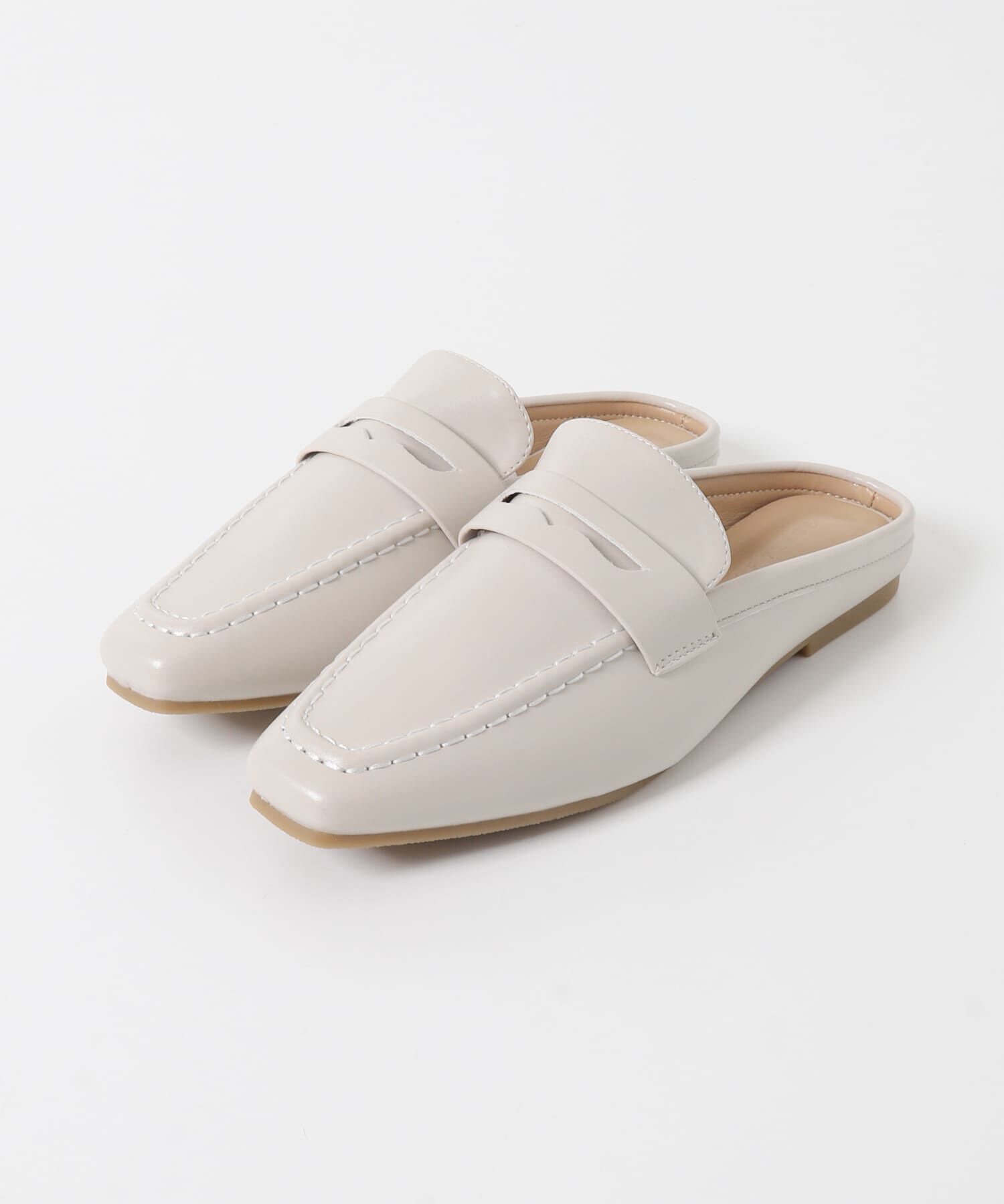 SENSE OF PLACE by URBAN RESEARCH「スクエアトゥローファーミュール」|ローファー|