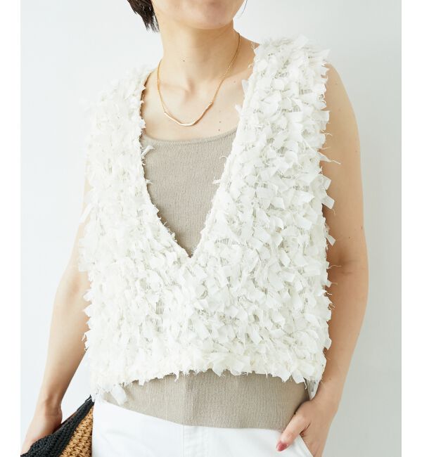  「スクエアニットタンク」|タンクトップ|