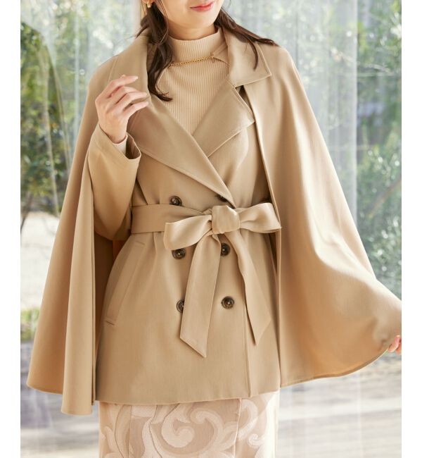 MAJESTICLEGON「2wayケープデザイントレンチ」|トレンチコート|