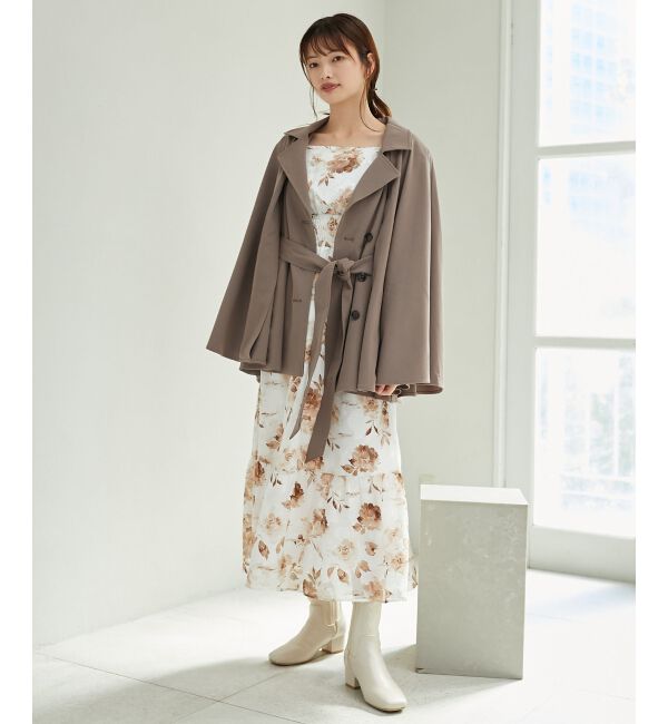 MAJESTICLEGON「2wayケープデザイントレンチ」|トレンチコート|