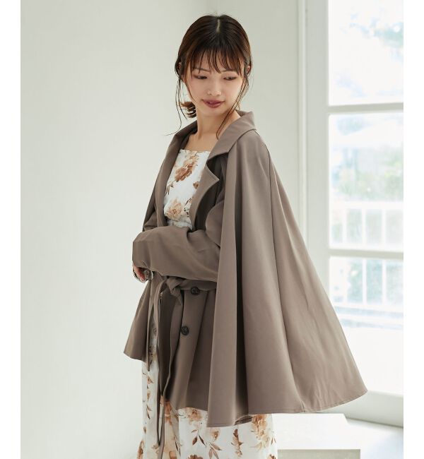 MAJESTICLEGON「2wayケープデザイントレンチ」|トレンチコート|