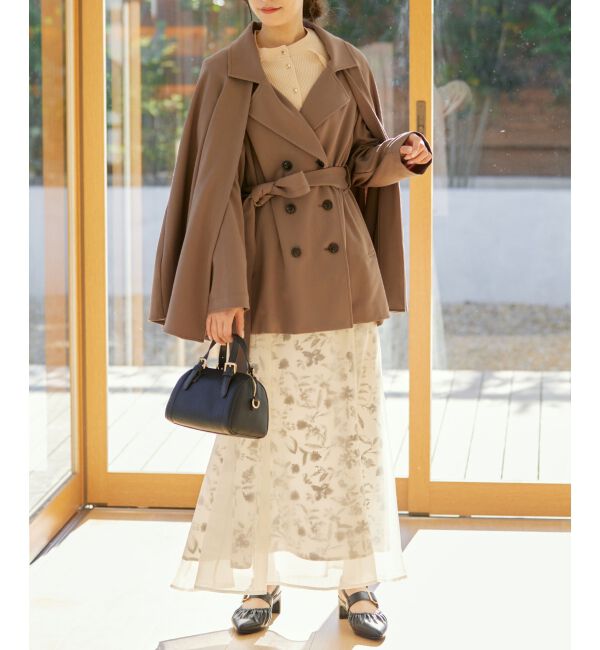 MAJESTICLEGON「2wayケープデザイントレンチ」|トレンチコート|